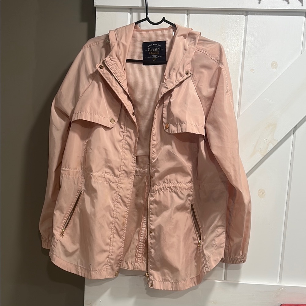 Cavalini Pink Women's XL Rain Coat with Hood